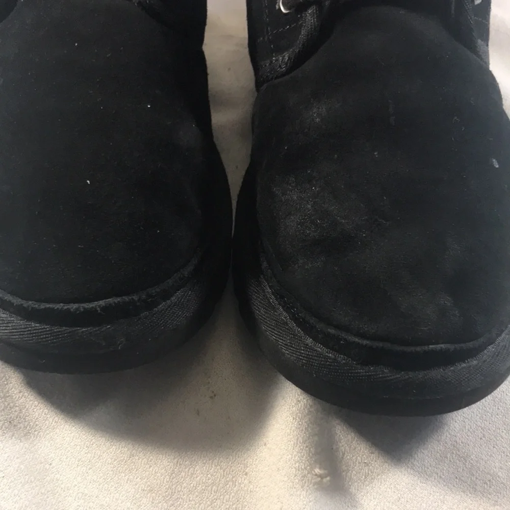 Ugg Mens Neumel Black Suede Chukka Lace Up Ankle Boots Size 9